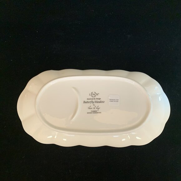 Lenox Butterfly Meadow 2 Pc Soup Mug & Sandwich Tray Set Porcelain Dishware - Picture 10 of 14